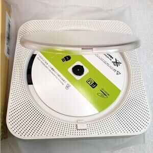 Bluetooth Portable Home CD Music Player w Remote Control Timer. White. Boombox